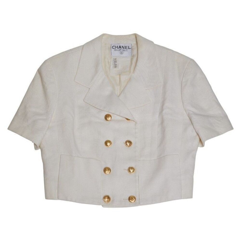 Chanel Coco Mark Button Setup Jacket Short Sleeve… - image 2
